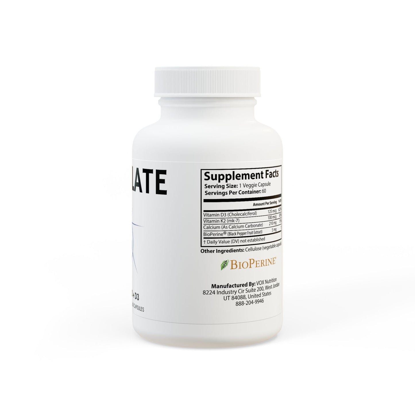 REgulate Vitamin K2 + D3 Supplement (60 Capsules)