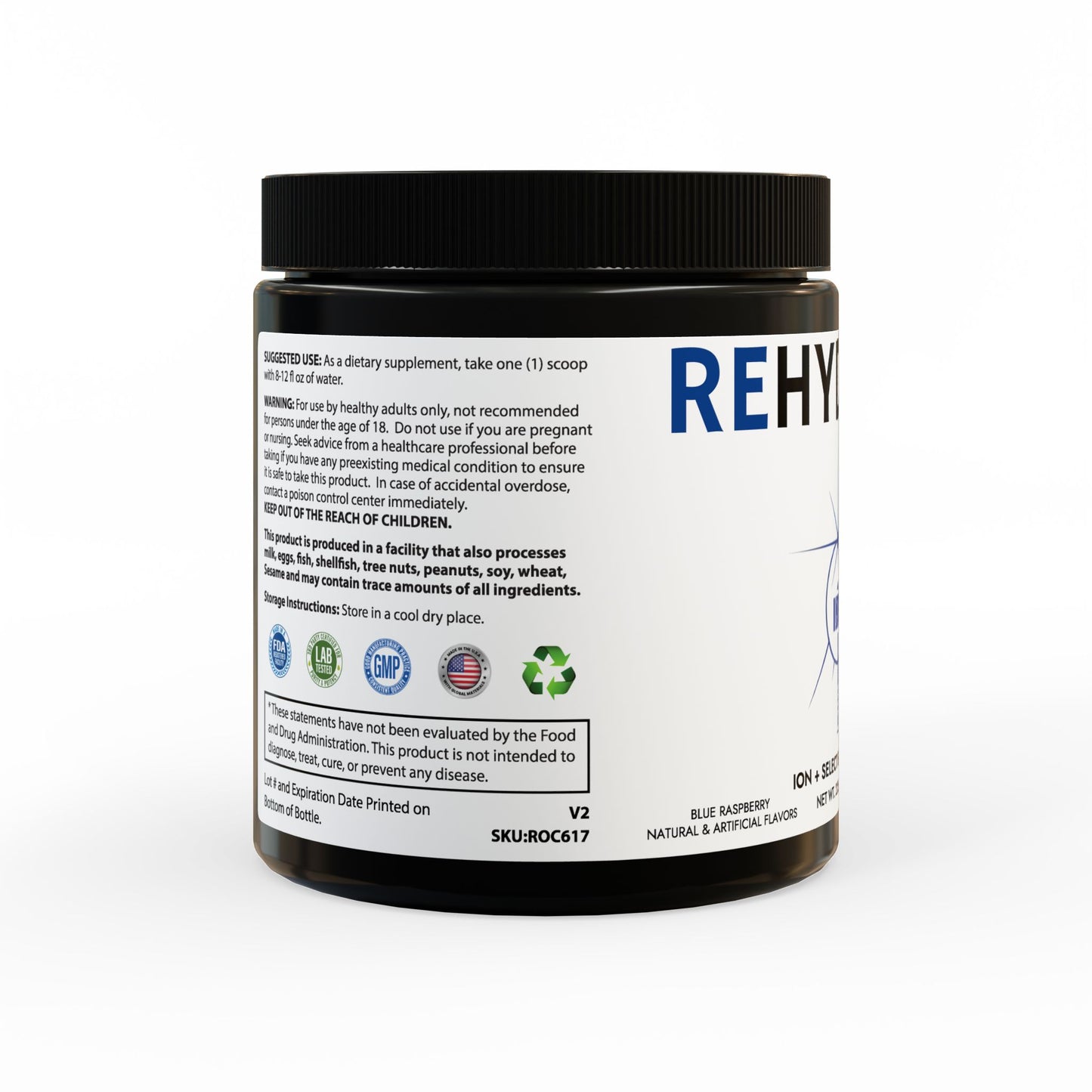 REHydrate ION + Select Electrolyte Supplement (225g, 7.9oz)